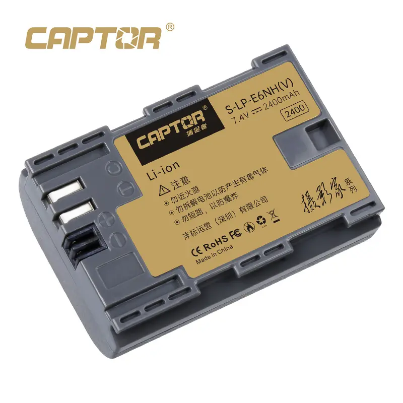 Captor bateria S-LP-E6NH (v) para câmera digital, 2400mah para canon eos6d 70d 80d 5dmark4 r5 r5c r6 r7 5d2 5d3 5d4 6d 6d2 slr