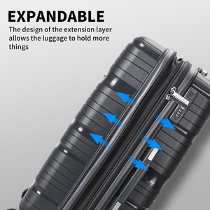 Carrinho de bagagem para mulheres, 20 24 28 polegadas, modelo de marca, pp, rodas, conjuntos de bagagem de viagem - Product Image 6