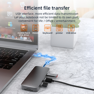 Vendita calda hub usb 10 porta supporto tutti i computer a canale di tipo c HD-MI USB3.0 USB2.0 SD TF RJ45 VGA AUDIO3.5mm frequenza Audio USB- - Product Image 4