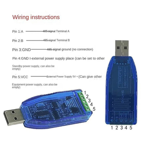 Industrial <strong>USB</strong> to RS485 Communication Module Bidirectional Half Duplex Serial Line Converter TVS Protection U485CH340G Converter