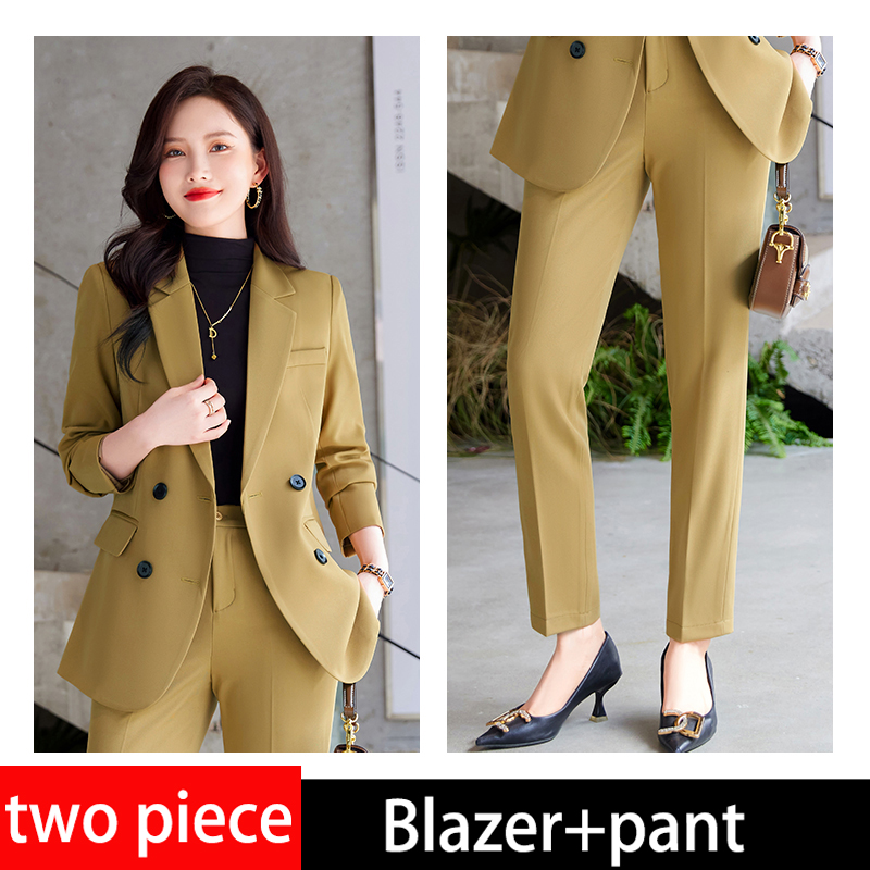 Amarillo blazer + Pantalones