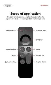 W3 2.4G Wireless Voice Air Mouse Remote <strong>Controller</strong> Mini <strong>Keyboard</strong> for Android TV BOX Windows Mac OS Linux Gyroscope Remote - Product Image 2