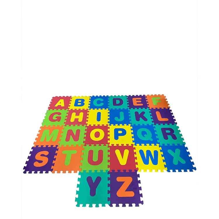 Tappeti di sviluppo per bambini OEM tappetino per bambini puzzle palestra educazione stuoie numero animale lettera abc cartone animato Eva alfabeto schiuma Mat