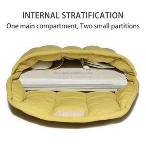 <strong>Low</strong> <strong>MOQ</strong> Cotton Puffy Computer <strong>Bag</strong> 13-14 Inch Puffer Laptop Cover Protective Carrying Case for MacBook Asus/Dell Xps in Cover - Product Image 4