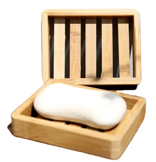 Handgemachte Holz Bambus Seifens chale Tablett Fall Badezimmer Clean Dusch halter Tragbare Badezimmer Dusche Seife Lager regal Zubehör