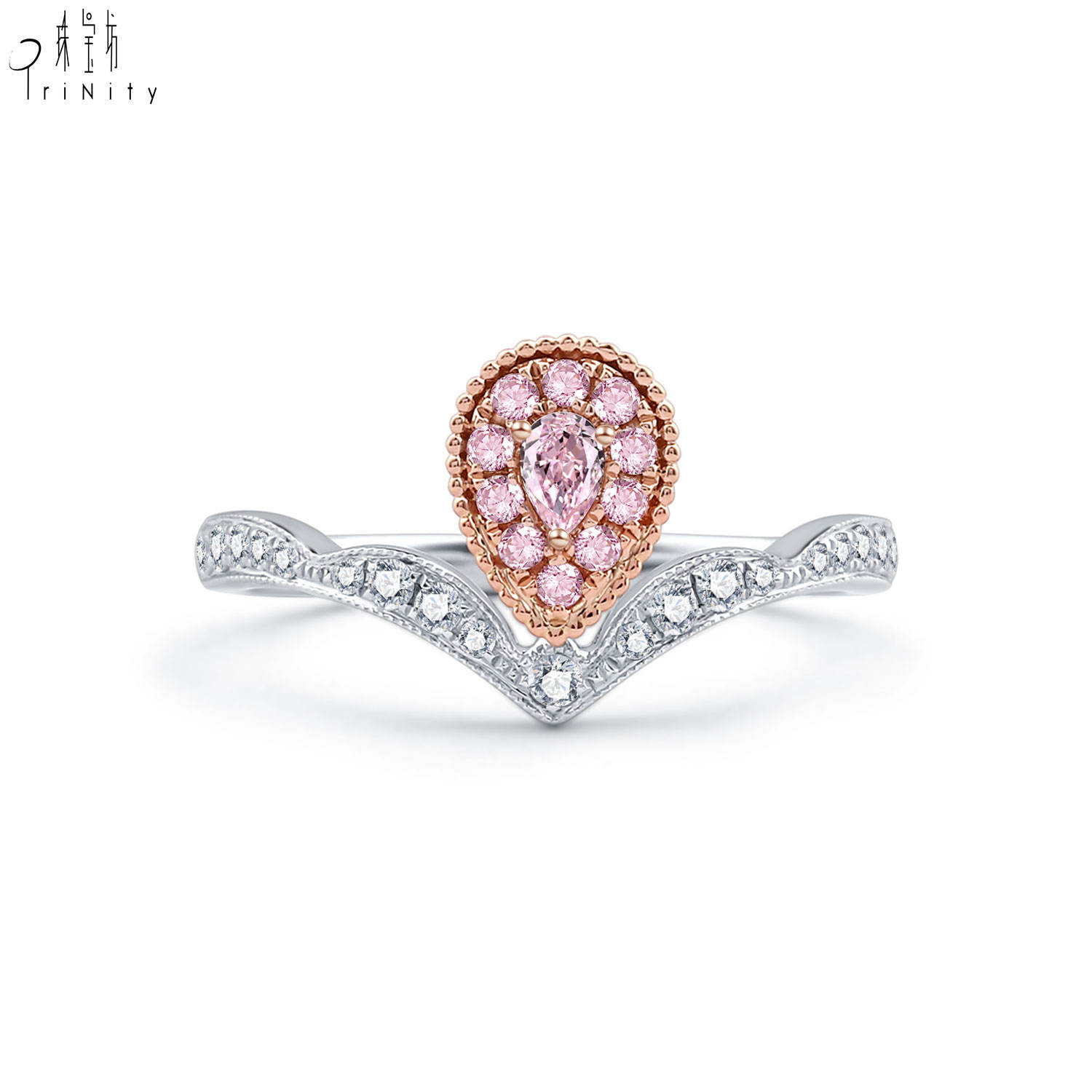 18K White And Rose Gold