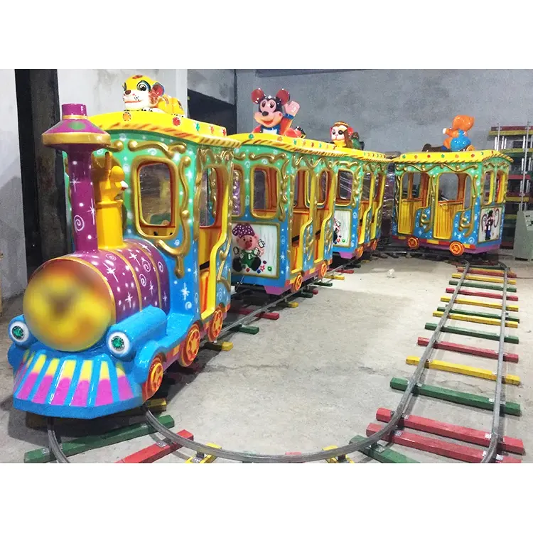 Outdoor track tour carousel ride on train for kids electric train