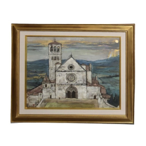 Nhật Bản Assisi Xây Dựng Motif Bức Tranh Đóng Khung Tường Nghệ Thuật Trang Trí Nội Thất Nhà Cho Phòng Khách - Product Image 1