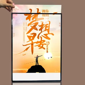 A4 A3 A2 A1发光二极管照明超薄超薄发光二极管灯箱用于发光二极管广告灯箱发光二极管按扣海报框 - Product Image 5