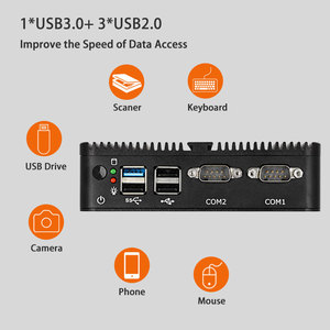 X86 Celeron N2840 Mini-PC 2 Dual Lan Industrial PC Nano Barebone Ubuntu sin ventilador Micro Mini PC Mini ordenador barato Mini PC - Product Image 3