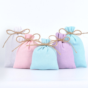Eco Canvas Printed Cotton Linen Draw <strong>String</strong> Bags Packaging Custom Logo Drawstring Bag - Product Image 1