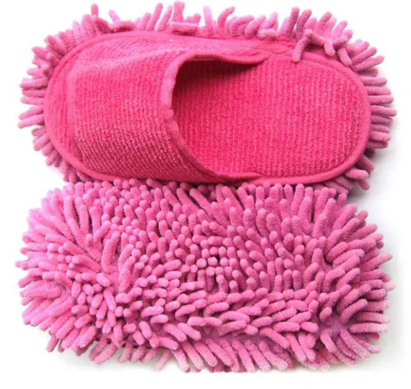 Hot Sale Mikro faser Chenille Reinigung Hausschuhe für Floor Mop Samt Hausschuhe Pantuflas Mujer