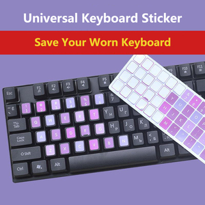 Notebook teclado Inglés Macaron Color Key Stickers Desktop Computer Stickers Scrub Repair Film 2,0 Compute Sticker - Product Image 2