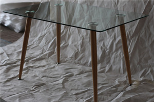 餐桌厨房家具矩形玻璃餐桌餐厅餐桌 - Product Image 5