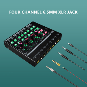 GAX-LQ04 4声道<span class=keywords><strong>USB</strong></span>音频接口3.5mm录音棚设备金属外置声卡直播音乐3.5mm