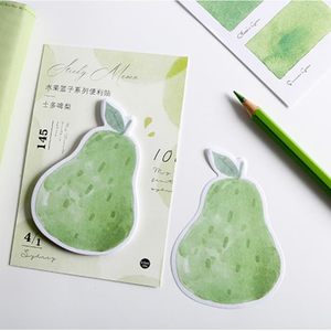 定制个性化可爱水果造型水彩设计橙色西瓜梨桃梨不干胶记事本纸便签 - Product Image 2