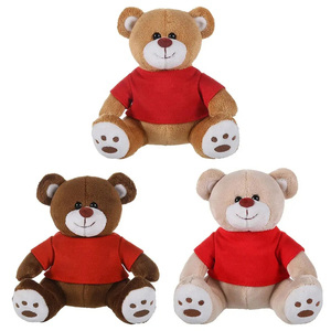 テディベア動物玩具OEMカスタムロゴ昇華テディベアプレーンシャツ - Product Image 1