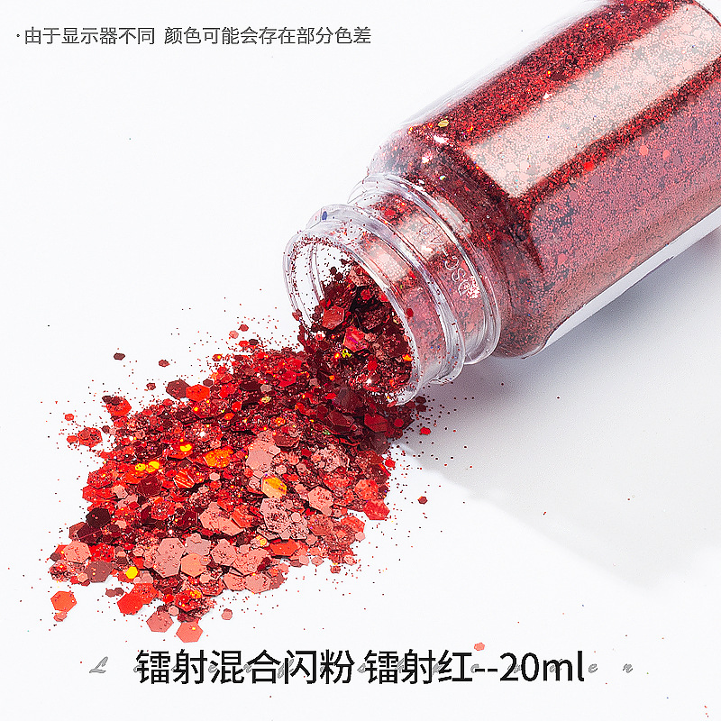 Laser mixte paillettes laser rouge