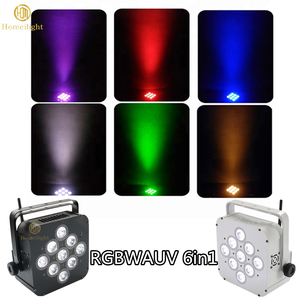 Hot Sale 9x18W Wedding <strong>DMX</strong> Wireless Battery 6in1 Uplight 9*18W RGBWAUV DJ Event LED Par Light <strong>with</strong> Remote <strong>Control</strong> - Product Image 4