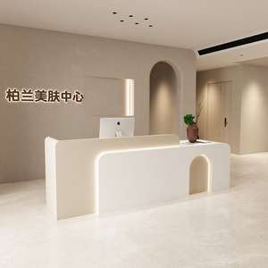 最新设计流行定制接待柜台办公楼酒店医院前台前台 - Product Image 1