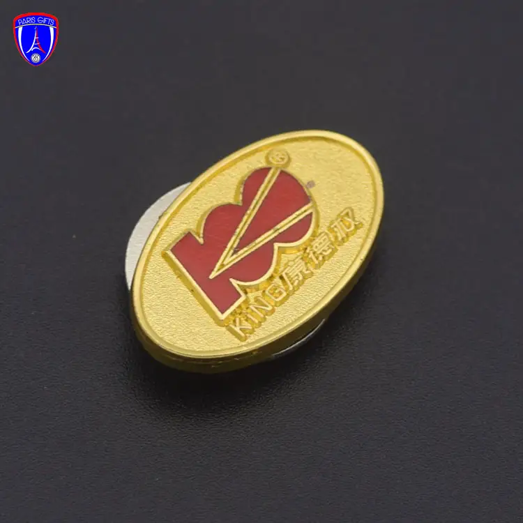 Fabrik Großhandel Bulk Oval Form Weiche Emaille Vergoldung Souvenir Anstecknadel für Geschenk
