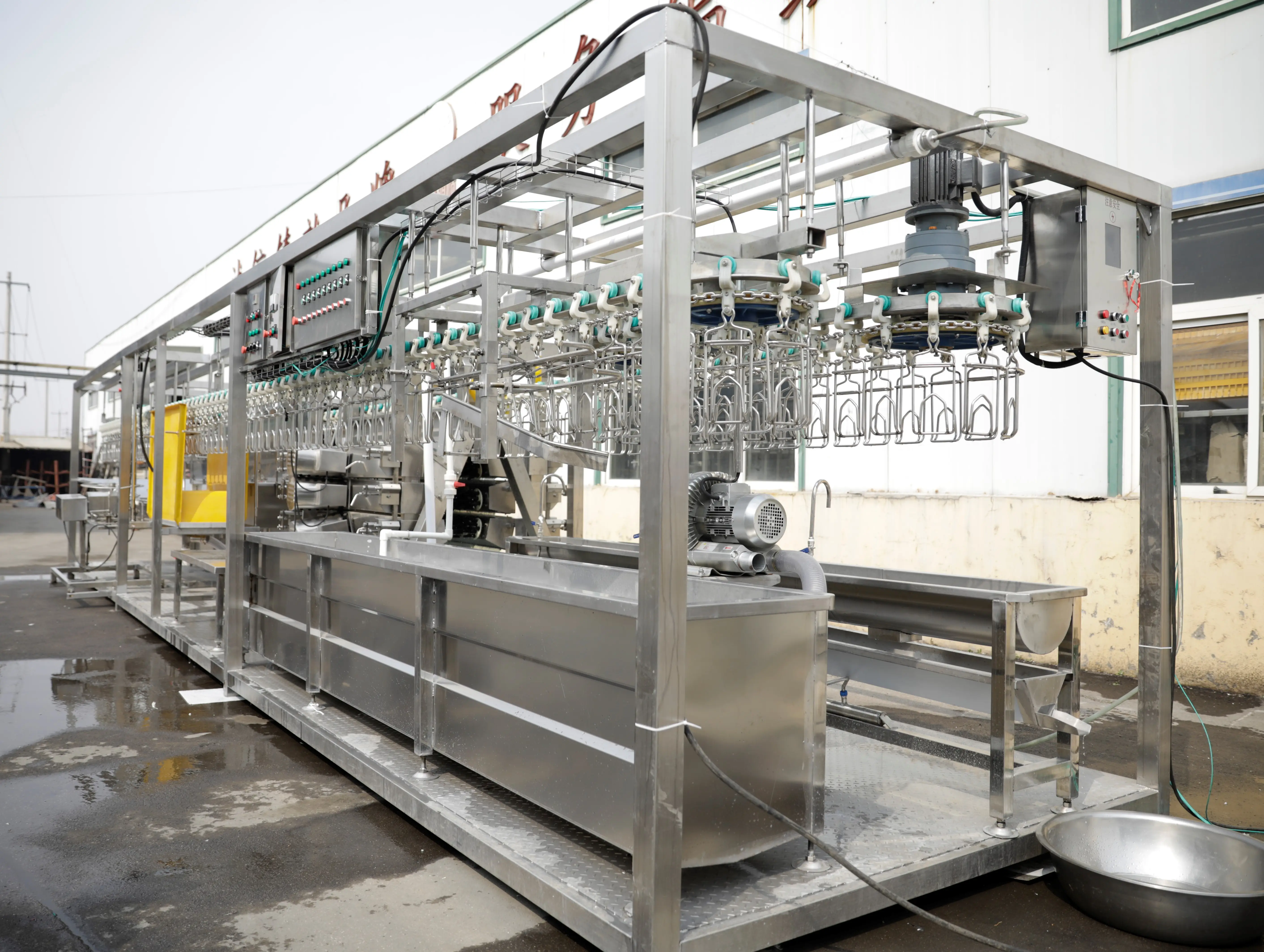 Halal Chicken Mobile Slaughterhouse Poultry Slaughtering Machine Poultry Slaughter Compact Line