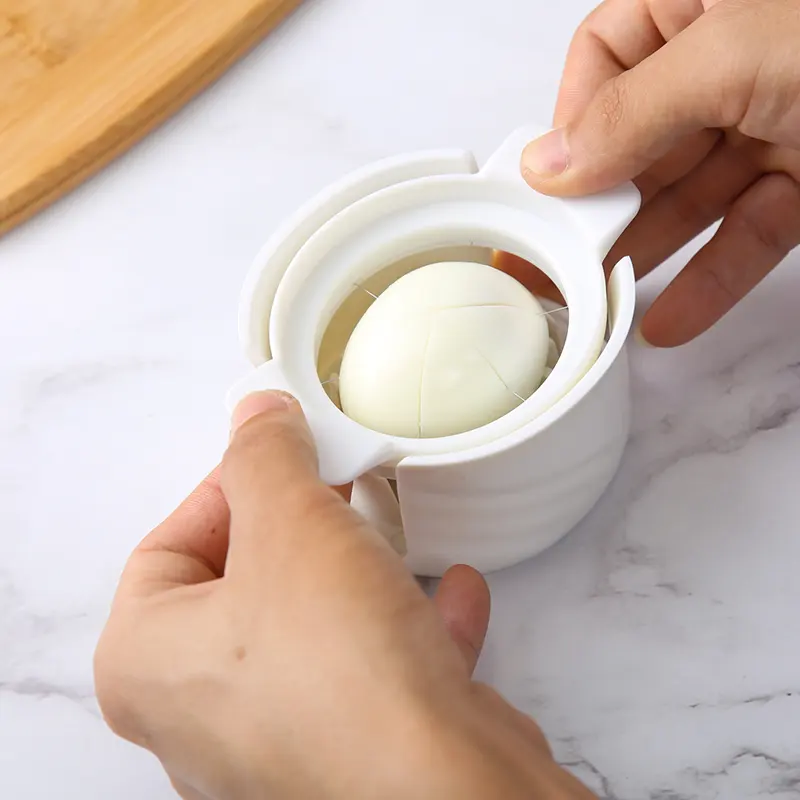 Sıcak satış mutfak gereçleri 3 in 1 dayanıklı çok fonksiyonlu hızlı güvenli yumurta kesici dilimleme