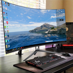 31.5 Inch Super Wide 165 Hz 2K Curved <strong>LCD</strong> <strong>Monitor</strong> <strong>with</strong> LED Backlight <strong>Built</strong>-<strong>in</strong> Speaker PC Gaming Used Desktop <strong>Computer</strong>