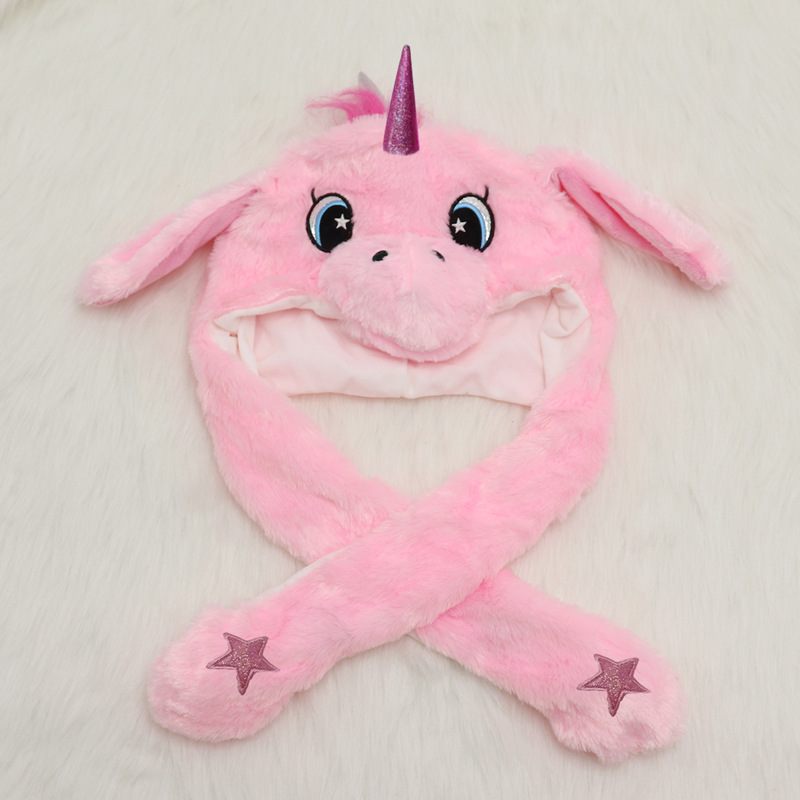 Unicornio rosa. En movimiento.