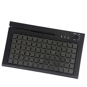 USB/PS/2 78-клавишная программируемая клавиатура POS с блокировкой клавиш и считывателем карт для различных приложений - Product Image 3