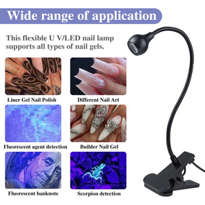 Mini 5W Nail <strong>UV</strong> Glue Curing <strong>Lamp</strong> Purple Light, with Clamp and Switch USB Light Multi-purpose - Product Image 2