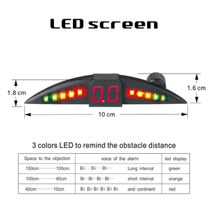 Easy <strong>Installation</strong> Led Display Car <strong>Reverse</strong> Backup Radar With 4 Car Parking <strong>Sensors</strong> - Product Image 3