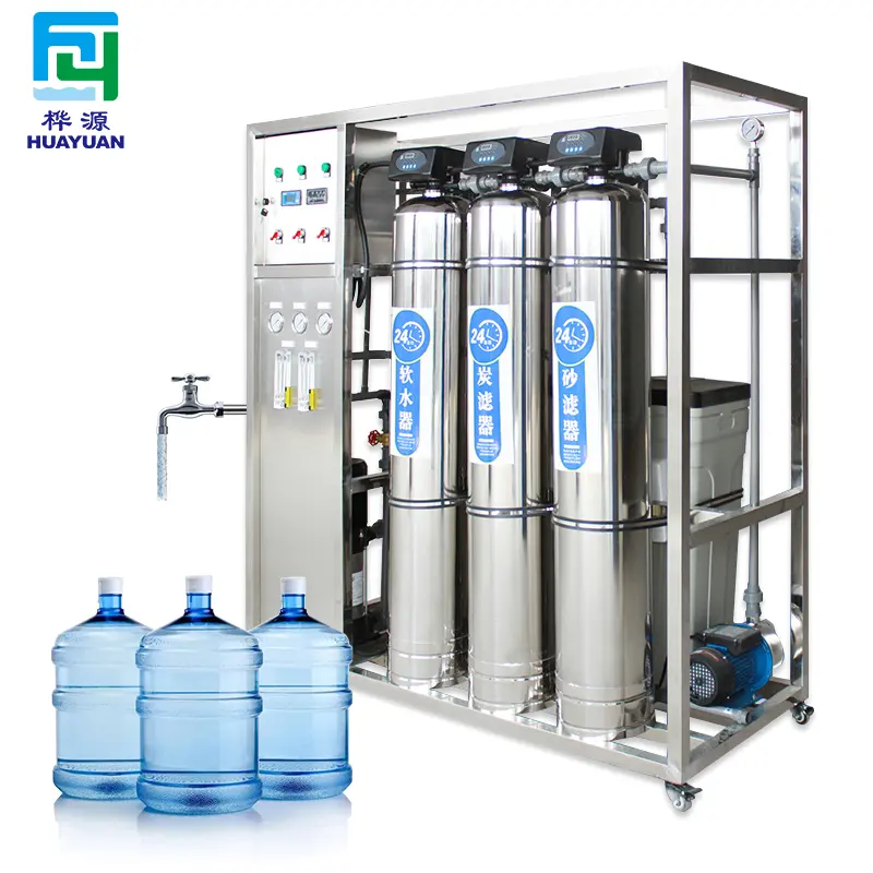500l/h puro minerale acqua potabile sistema di apparecchiature su larga scala di depurazione delle acque addolcitore lampada uv per il trattamento delle acque