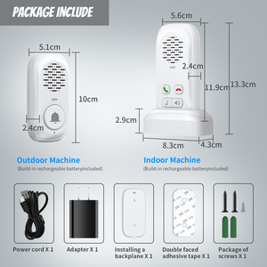 Esencial para el hogar y la construcción: timbre de intercomunicador de voz inalámbrico con localizador de distancia ultralarga e impermeable - Product Image 4