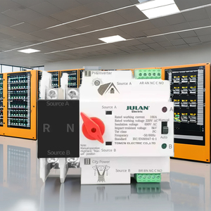 Yüksek kalite 2P PV tek fazlı AC/DC otomatik Transfer anahtarları (ATS) 100/2P 100A 125A çift güç Transfer anahtarı - Product Image 1
