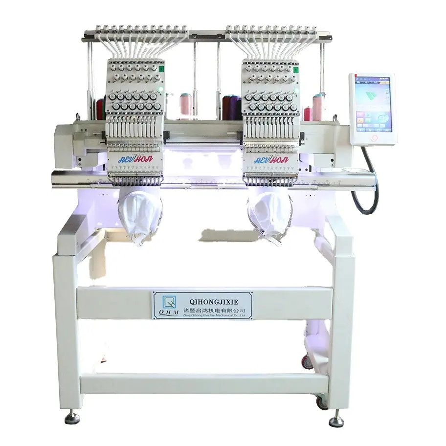 멀티 바늘 2 헤드 두 헤드 신발 모자 셔츠 모노그램 자수 자수 기계