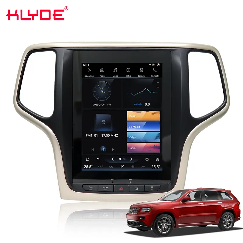 Jeep Grand Cherokee 9.7-2012 için 2018 inç dikey ekran Android multimedya oynatıcı Android navigasyon araba Stereo radyo