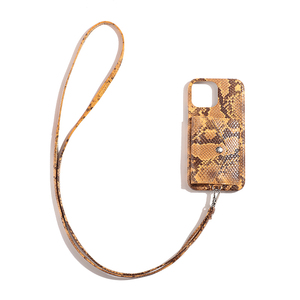 Personalizado exótico Python serpientes PU cuero Crossbody tarjetero cartera teléfono caso con correa desmontable para iPhone 15 pro Max