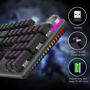 Interruptores de llave mecánicos híbridos, iluminación croma RGB personalizable, teclas iluminadas individualmente, Macro programable, teclado para videojuegos