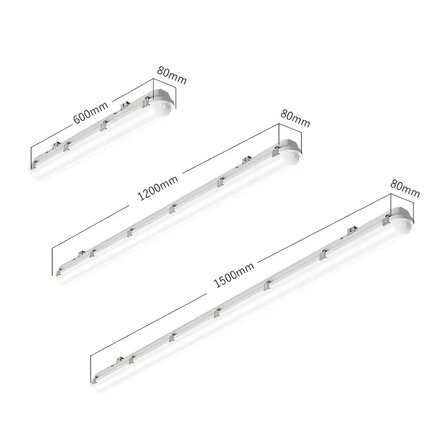 Stock Led Tri-proof Lighting Lampu Led Strip Lumen Tinggi Lampu Led Tri-proof IP66