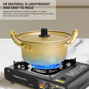 Nồi nấu sâu lòng chống dính kiểu Hàn Quốc 18/20/22/24CM, dùng được cho súp, lẩu, mì ăn liền, làm từ nhôm - Product Image 3