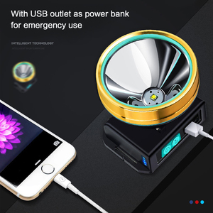 Top bán có thể sạc lại Đầu đèn pin cảm biến chuyển động chức năng mạnh mẽ nhất đầu đèn - Product Image 2