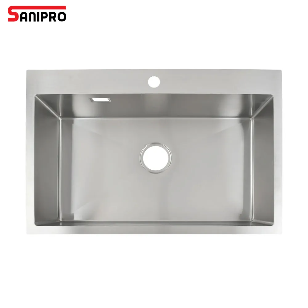 SANIPRO Undermount SUS304 SS316 Aço Inoxidável Banheiro Lavanderia Navio Cozinha Handmade RV Único Pia Tigela para lavar