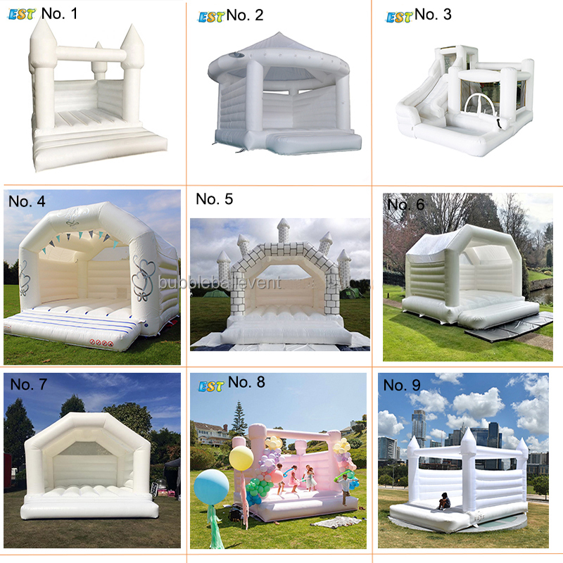 Chinese Manufacturer Giangt Game Commercial Party Rentals Bouncy Castle Inflatable White Bounce House For Party