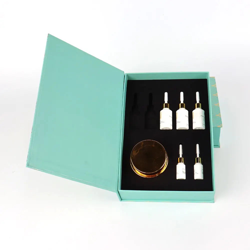 Caja de regalo de lujo con cierre magnético para botellas, embalaje de botellas de aceite esencial, 10ml, tubo de papel