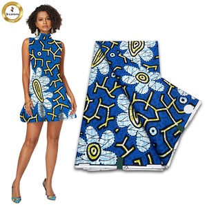 Best Sale African Veritable <strong>Java</strong> Block Print Soft Wax Fabric Real Wax for Women Wedding Dress - Product Image 6