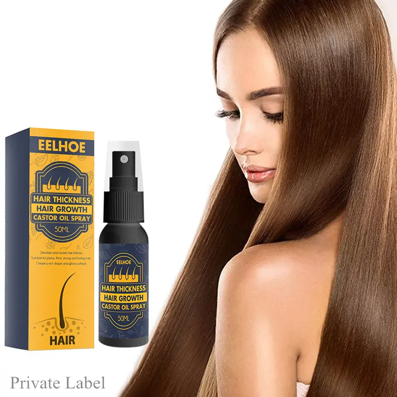 OEM Organic Castor Oil Beard & Hair Growth Spray Ginger Spray Essential Oil For Anti-Hair Loss Treatment