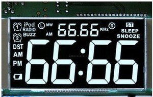 Benutzer definierte TN6-Digit 7-Segment-LCD-Anzeige Schwarzer Hintergrund Weißer Text Segment code für industrielle Anzeige instrumente - Product Image 5