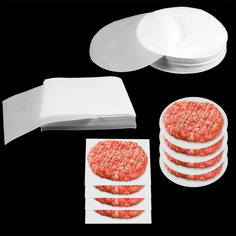 Sandwich da forno stampato personalizzato Hamburger rivestito di pane in silicone Hamburger Patty macellaio congelatore da imballaggio carta pergamena