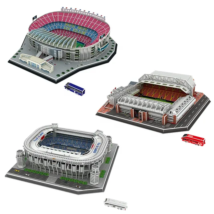 फैक्टरी प्रत्यक्ष बिक्री 3D पहेली कस्टम कागज आरा Diy खिलौना स्टेडियम 3d पहेली